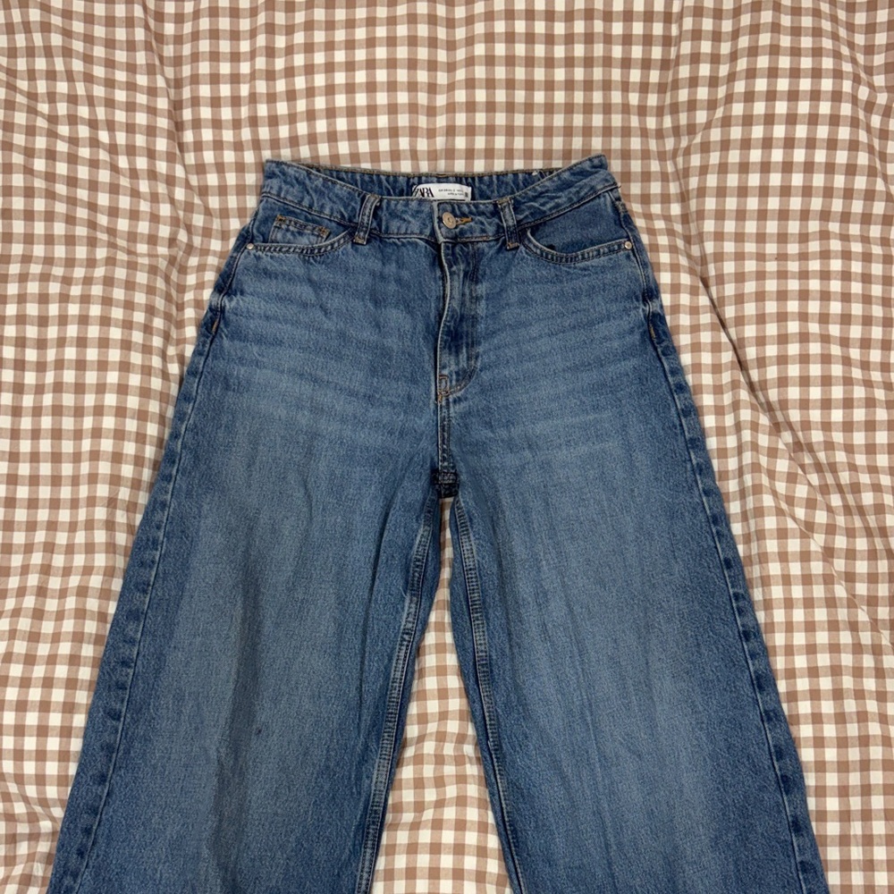 Zara Dark Blue Flare Jeans